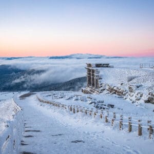Temple de Mercure givré