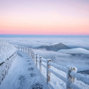 Sommet du Puy de Dôme sous la neige